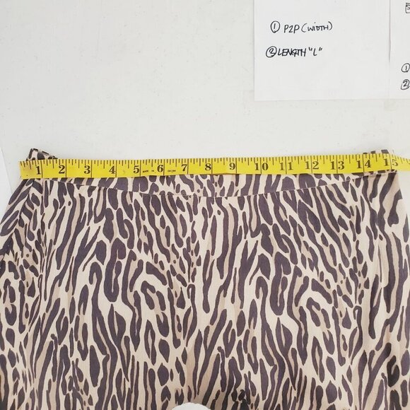 Wilfred by Aritzia Animal Print Lightweight A-Line Midi Skirt size 10 (A-3) - Picture 7 of 10